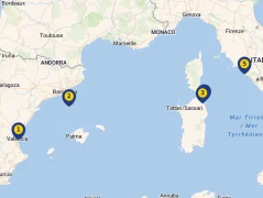 Mapa plavby