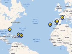 Mapa plavby